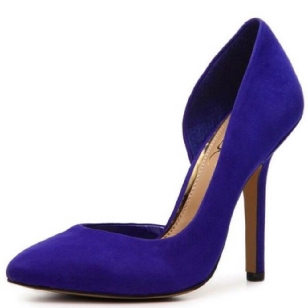 BCBG Blue Suede Heels